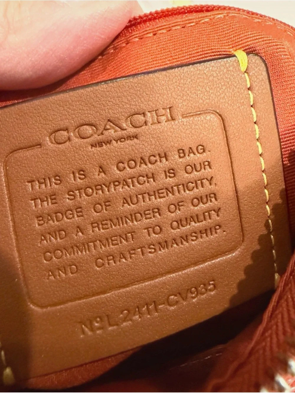 COACH Pebble Leather Shoulder Bag in Burnt Orange